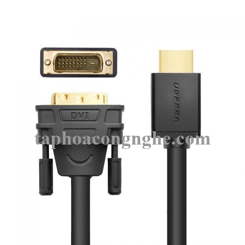 Ugreen 10137 5M màu Đen Cáp chuyển đổi HDMI sang DVI 24 + 1 thuần đồng HD106 30010137
